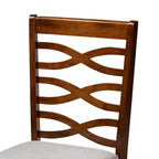 Baxton Studio Lanier Grey and Brown Finished Wood 2-Piece Dining Chair Set