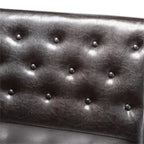 Baxton Studio Riordan Mid-Century Modern Dark Brown Faux Leather Upholstered and Walnut Brown Finished Wood 2-Piece Dining Nook Banquette Set