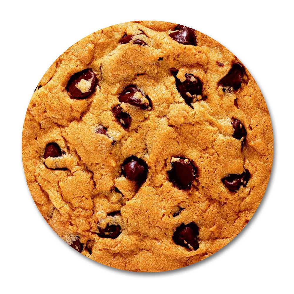 Smooffly Chip Cookie Mouse Pad, Delicious Chocolate Chip Cookie Round Mouse Pad