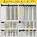 Nicetown Faux Linen Curtains 90 Inches Long For Doorway, Pinch Pleated Thick Room Darkening Window Treatments Noise Reducing Pri