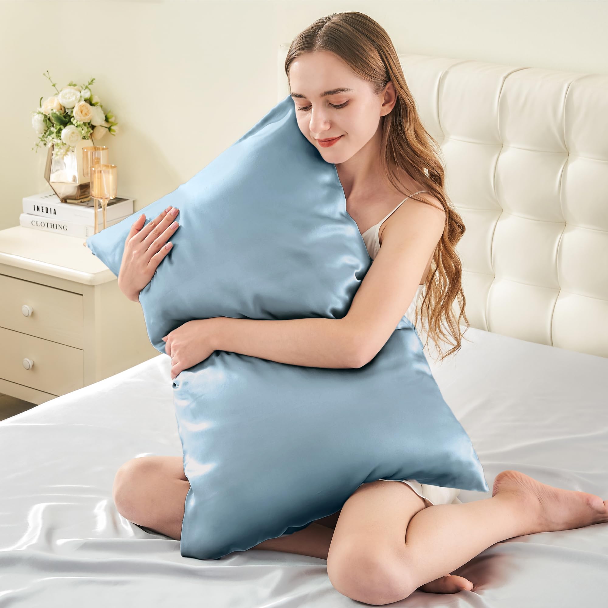 Infiixso Mulberry Silk Pillowcase For Hair And Skin, Silk Pillow Cases Queen Size With Hidden Zipper 20''X30'', Extraordinary Sm