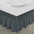 Utopia Bedding Twin Elastic Bed Ruffle - Easy Wrap Around Ruffle - Microfiber Bed Skirt With Adjustable Elastic Belt 16 Inch Tai