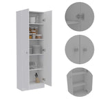 Multistorage Cabinet 71" H, 2 Doors, 5 Shelves, White - Dakari Storage Solution