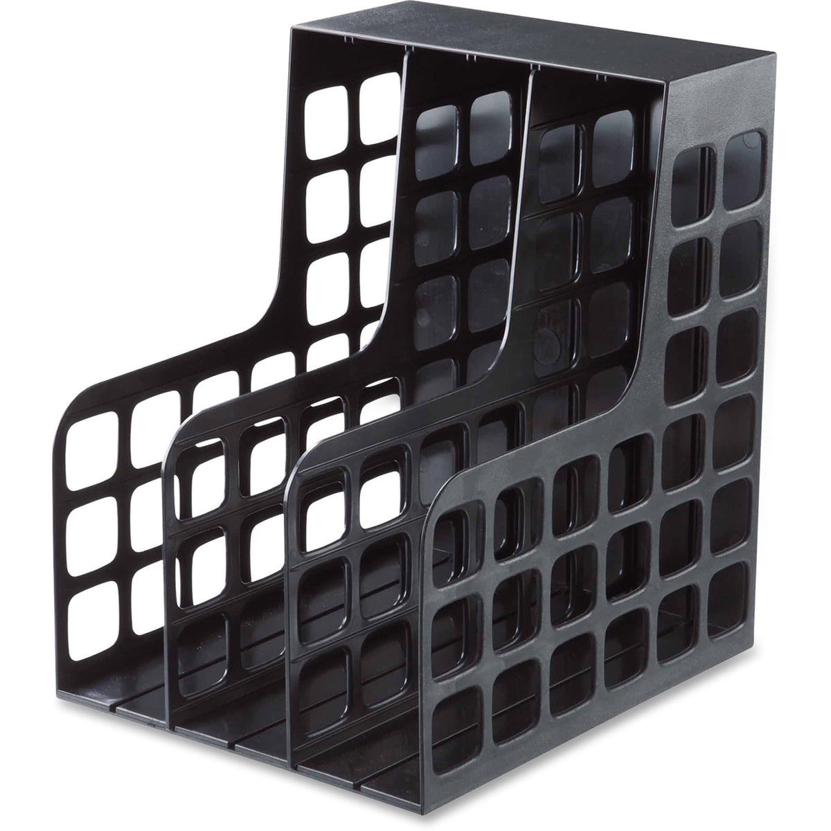 Pendaflex - Decorack Plastic Magazine File Two Snap-In Dividers 9 X 10 5/8 X 12 Black "Product Category: Desk Accessories & Workspace Organizers/Literature Display Racks & Holders"