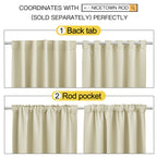 Nicetown Living Room Room Darkening Curtains, Soft And Smooth Fabric Draperies And Panels, Privacy Energy Smart Curtains For Patio Door (Beige, 52' Wide X 84' Long, 2 Pcs