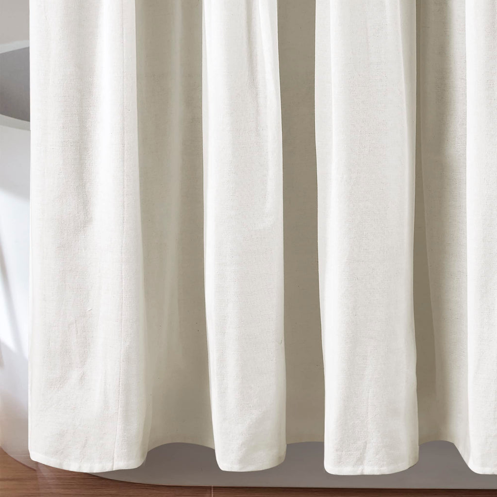 Lush Decor Linen Button Shower Curtain, 72'' X 72'', Blush & White