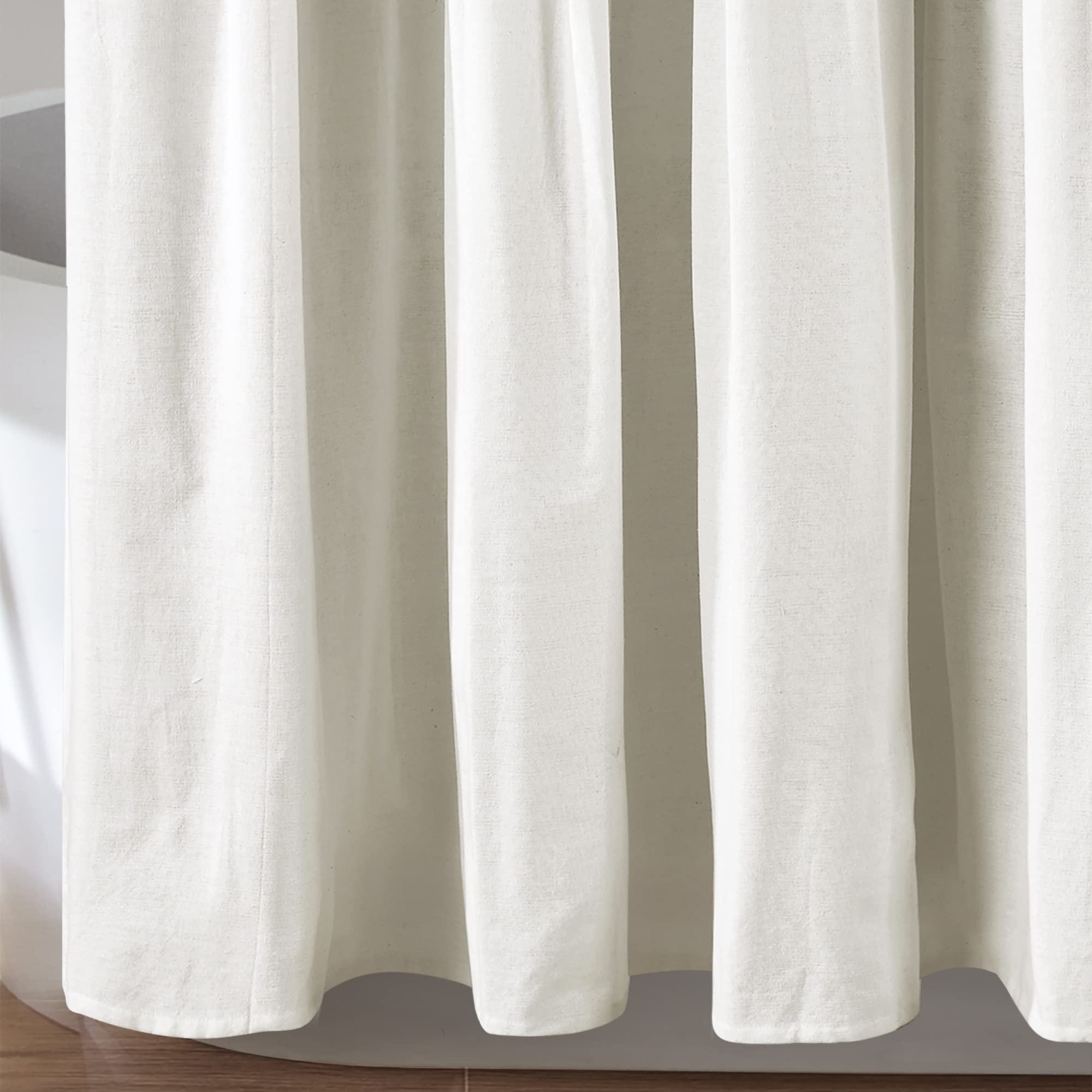 Lush Decor Linen Button Shower Curtain, 72'' X 72'', Blush & White