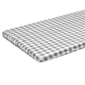 6Ft Rectangle Elastic Fitted Tablecloth, Waterproof Spill-Proof Edged Vinyl Table Cover Gray Checkered Printed With Flannel Baki