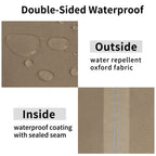 Easy-Going Waterproof Patio Sofa Cover Uv Resistant 3 Seater Outdoor Sofa Cover Weatherproof Lawn Patio Furniture Cover With Tape Sealed Seam (88Wx32.5Dx33H Inch, Camel)