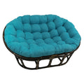 Blazing Needles Polyester Microsuede Double Papasan Cushion, 1 Count (Pack Of 1), Aqua Blue