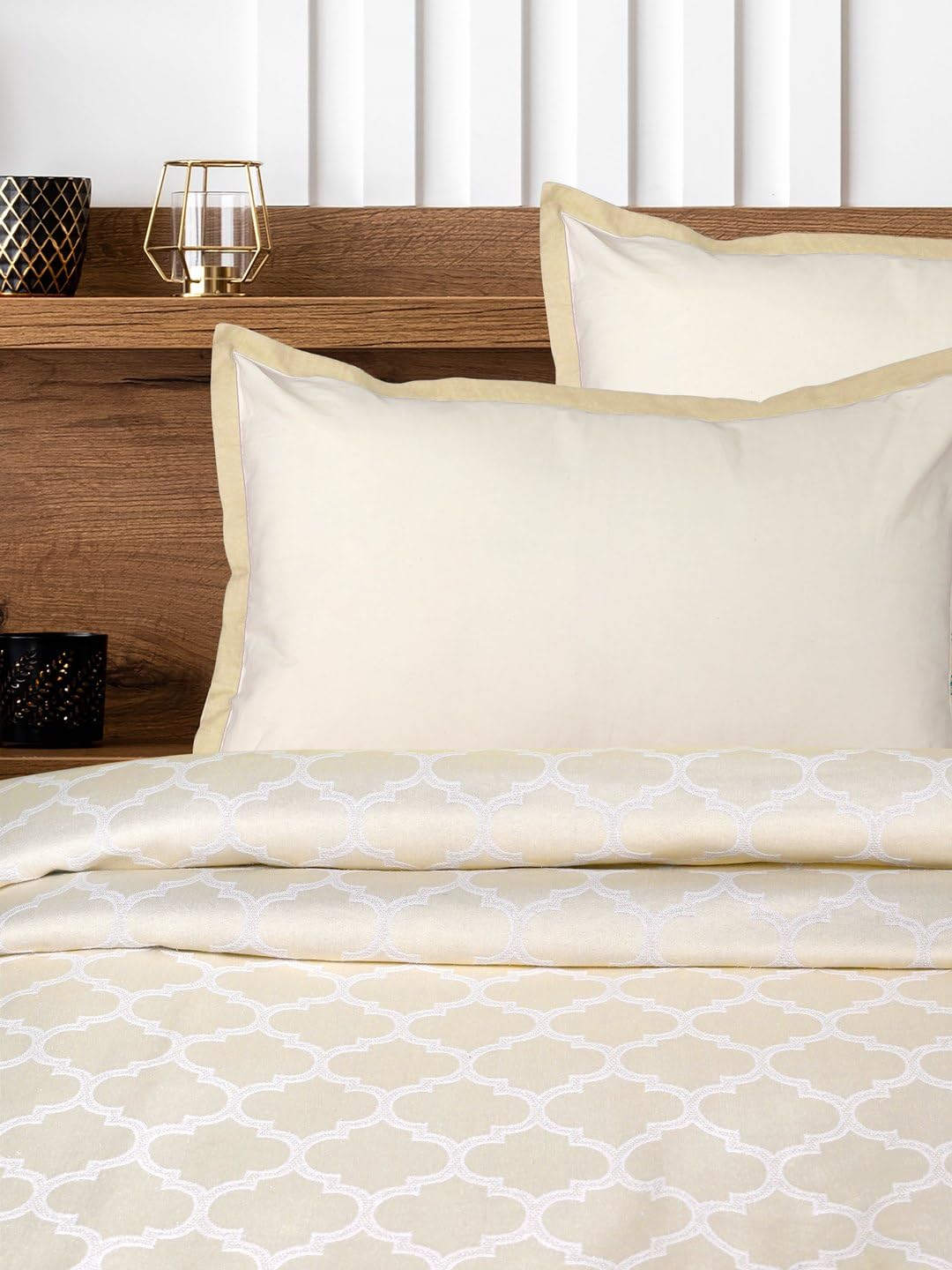 Saral Home King/Queen Soft Cotton Noor Breathable & Wrinkle Free Bedsheet for Double Bed 1 King Size Bedsheet with 2 Pillow Cov