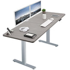 Vivo Electric 71 X 30 Inch Standing Desk Workstation, Memory Controller Height Adjustment, 1B Series, Dark Gray Top Gray Frame, Desk-Kit-1G7G