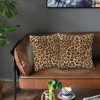 Leopard Pillow Covers 18X18 In Couch Pillow Case Sets Of 2 Modern Decorative Square Throw Pillows For Home Living Room Bedroom B