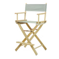 Casual Home 24 Directors Chair Natural Frame with Grey Canvas, Counter Height
