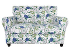 Searchi Stretch Sofa Cover Printed Couch Cover, Floral Pattern 3 Pieces Loveseat Slipcover With 2 Separate Cushion Cover, Washable Furniture Protector For Living Room(Loveseat, Green Flowers)
