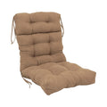 Blazing Needles 20 42-inch Microsuede Seat/Back Tufted Chair Cushion, 20 x 42, Java
