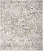 HomeRoots 521788 8 x 10 ft. Silver Oriental Power Loom Washable Rectangle Area Rug