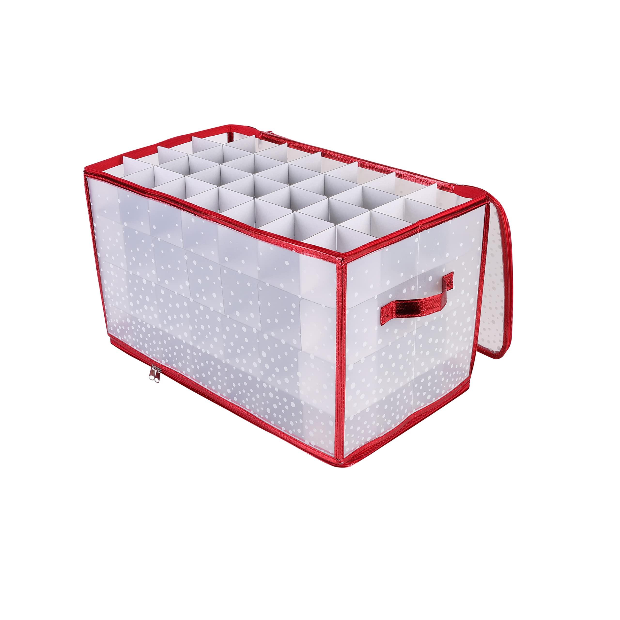 Simplify Organizer Container, Holds Total Of 448 Amongst 4 Bags, 2.5    Slots, Durable, See Through For Easy Viewing Ornament St