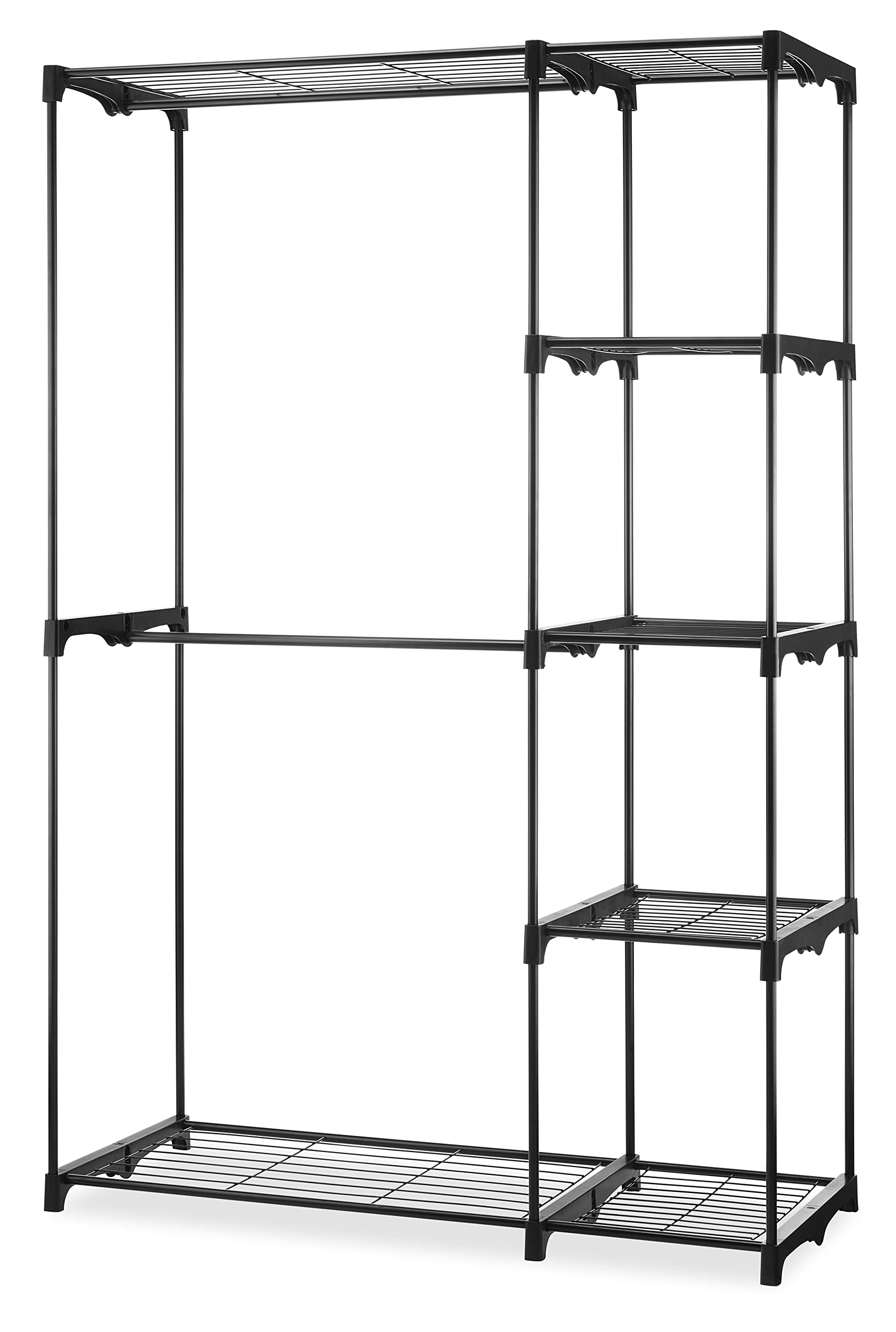 Whitmor Deluxe Double Rod Freestanding Closet Heavy Duty Storage Organizer