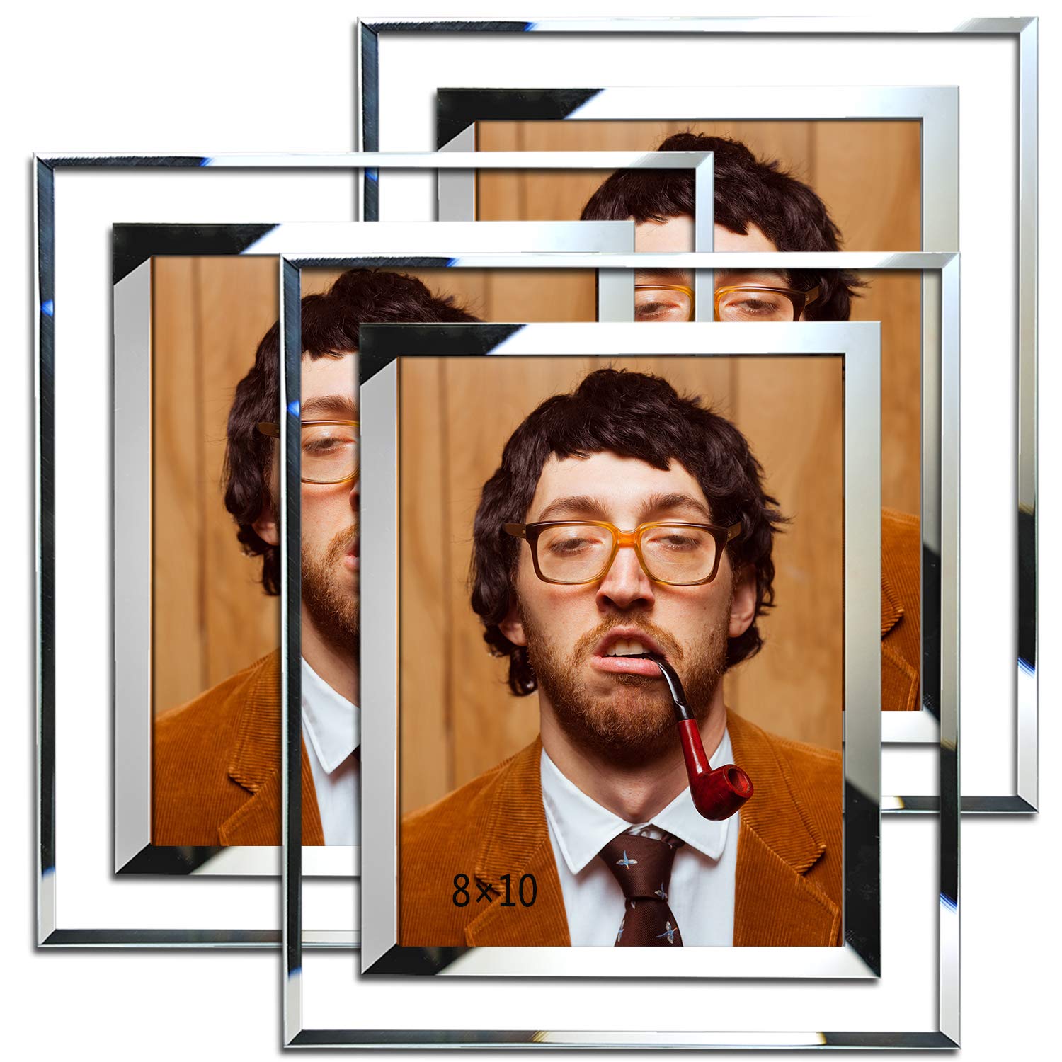 SIMONS SHOP 8x10 Picture Frame Glass Picture Frames 8x10 Wall and Tabletop Display Frame - 3 Pack