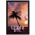 Frametory, 12x18 Picture Frame Black Gallery Wall Art Photo Frame with Plexiglass, Vertical or Horizontal (1-Pack)