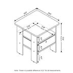 Furinno Andrey End Table / Side Table / Night Stand / Bedside Table With Bin Drawer, Columbia Walnut/Dark Brown,1-Pack, Center Bin