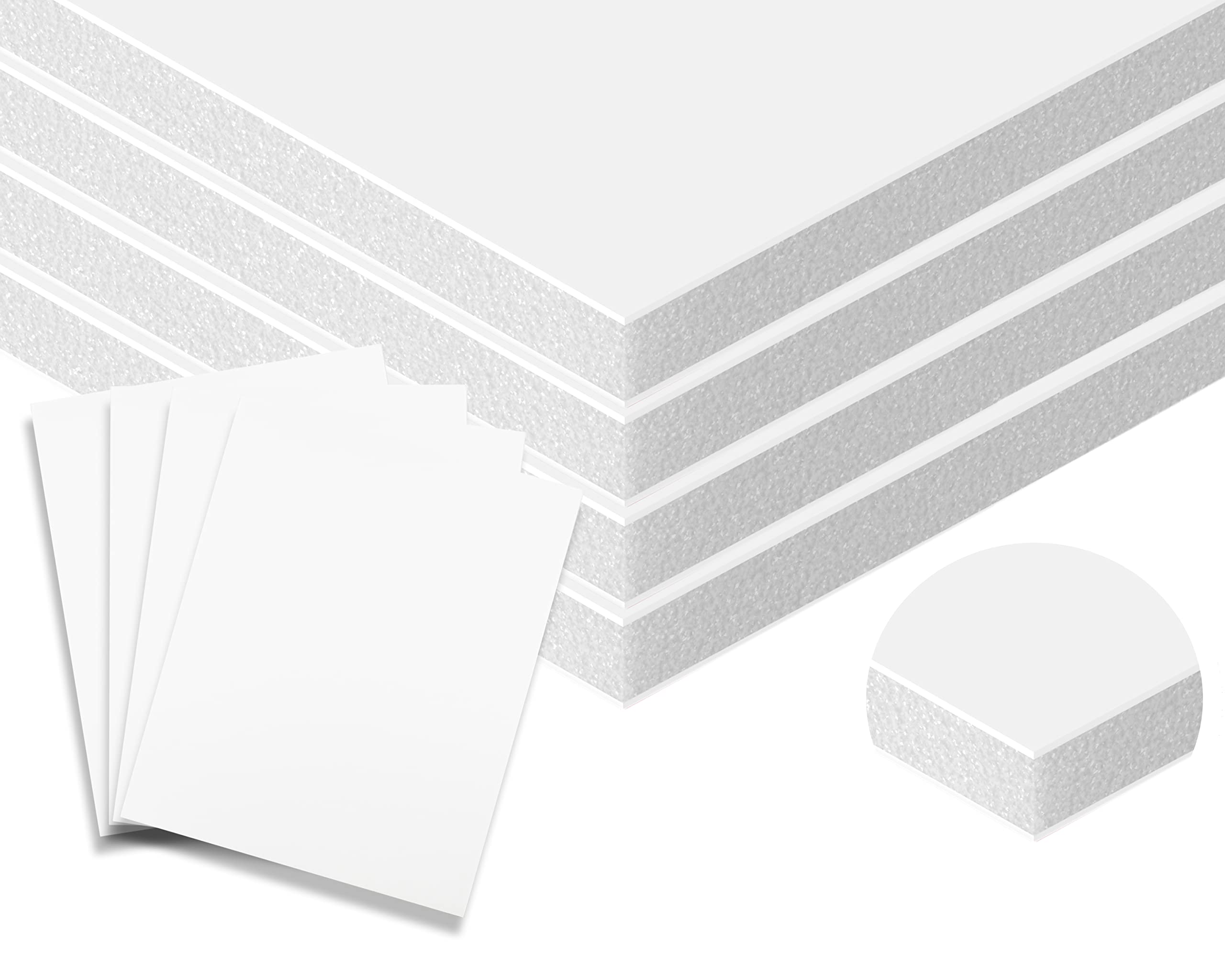 White Foam Board 18X24 10Pk Foam Core Boards 18X24 Foamboard,3/16 Thick Foam Poster Board Foamcore,Large Foam Board.Acid Free Fo