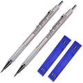 Warmshine 2 Pack 2.0 Mm Lead Holder Metal Mechanical Pencil Automatic Mechanical Drafting Pencil For Draft Drawing,Carpenter,Cra