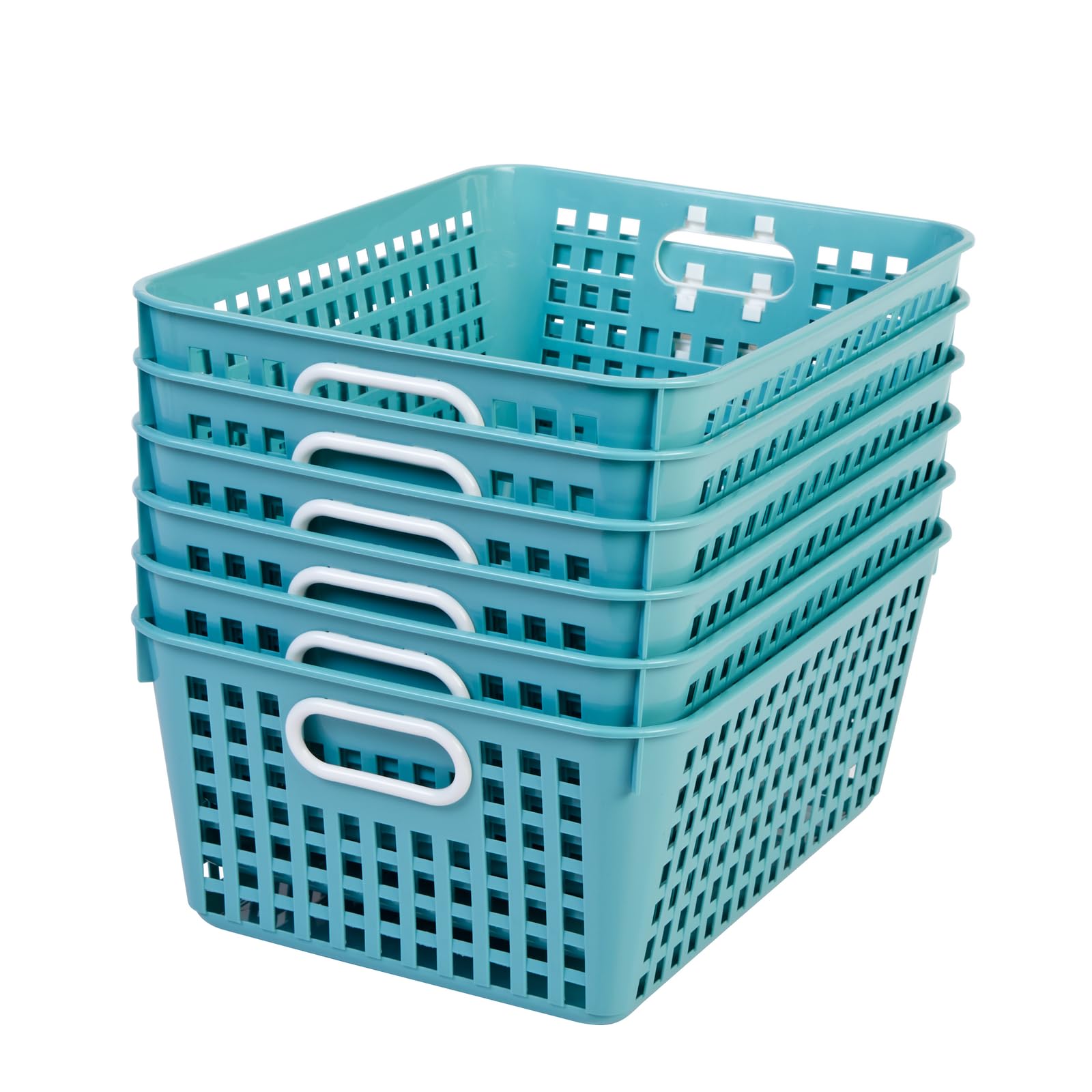 Really Good Stuff 160016Wa Multi-Purpose Plastic Storage Baskets For Classroom Or Home Use - Stackable Mesh Plastic Baskets With
