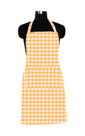 Airwill Cotton Kitchen Cooking Aprons (Gingham Yellow)