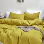 Luxlovery Chartreuse Comforter Set Queen Moss Green Bedding Comforter Set Full Modern Solid Grass Green Soft Breathable Yellowis