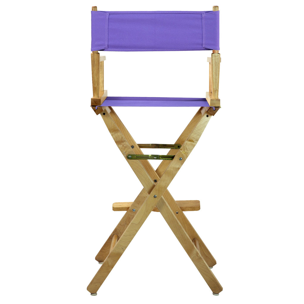 Casual Home 230-00/021-41 Director'S Chair Canvas 30" - Bar Height Natural Frame/Purple