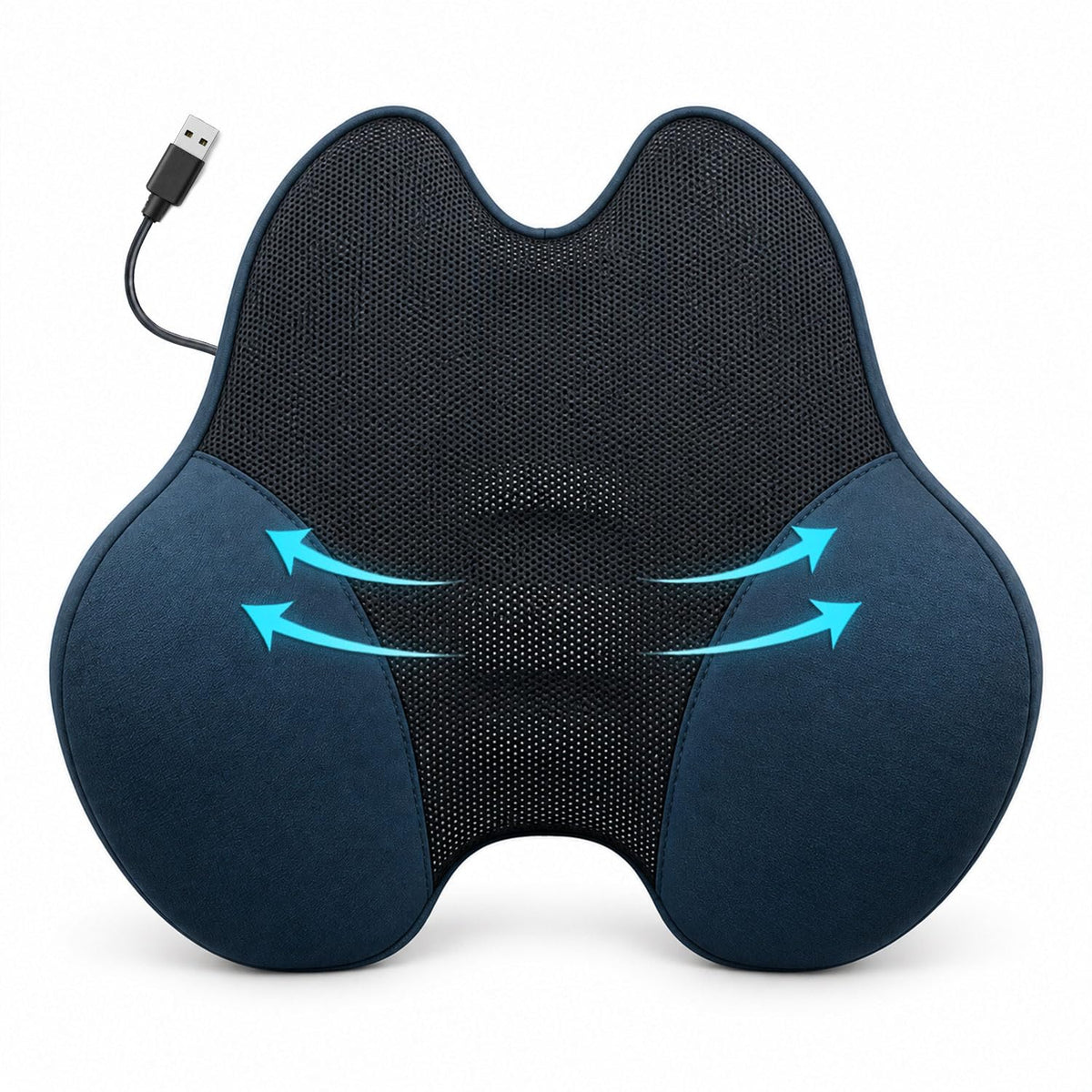 Valorxusa Spine Orthopedic Backrest Cushion For Chair With Usbpowered Massage | Memory Foam Lumbar & Posture Support | Breathab