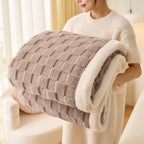 Gracelife Fleece Blanket, Soft Coffee Sherpa Throw, Large 80”x90” for All Seasons