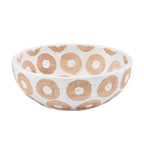 Mud Pie White Terracotta Bowls, small 3 1/2'' x 10'' dia
