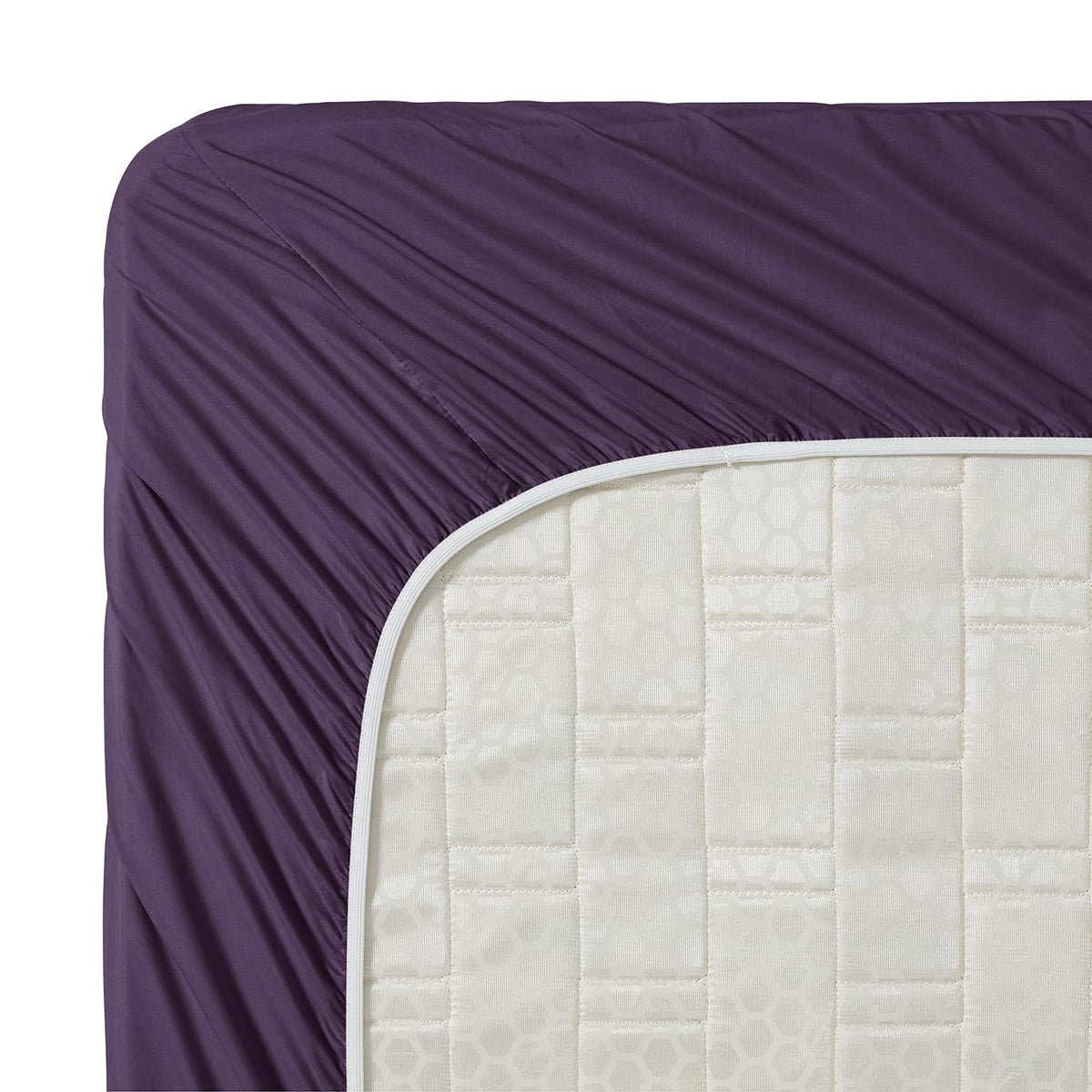 Clara Clark Bed Sheets, Premier 1800 Series 4 Piece Bed Sheet Set, Deep Pocket, Wrinkle, Fade, Stain Resistant, Luxury Soft Bedding Sheets & Pillowcases, Queen, Purple Eggplant