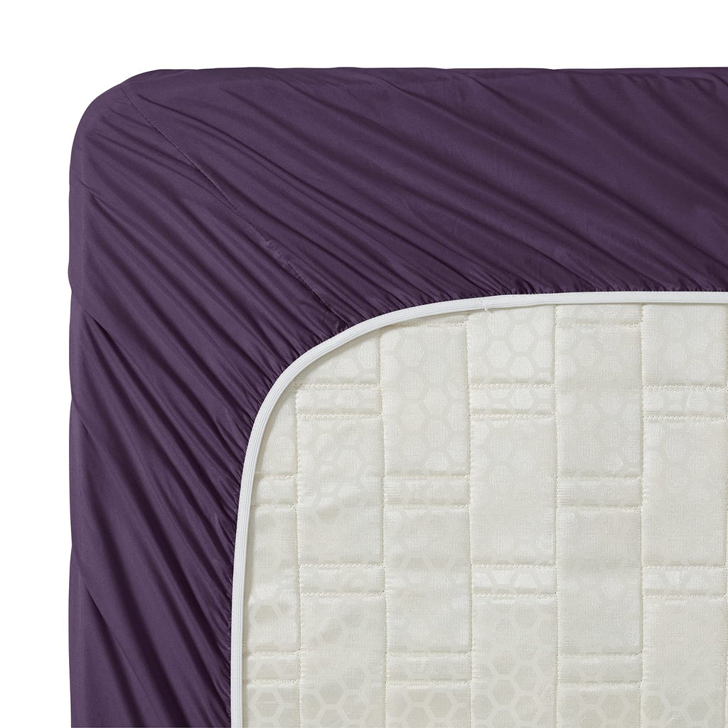 Clara Clark 1800 Premier Series 4Pc Bed Sheet Set - King, Purple Eggplant