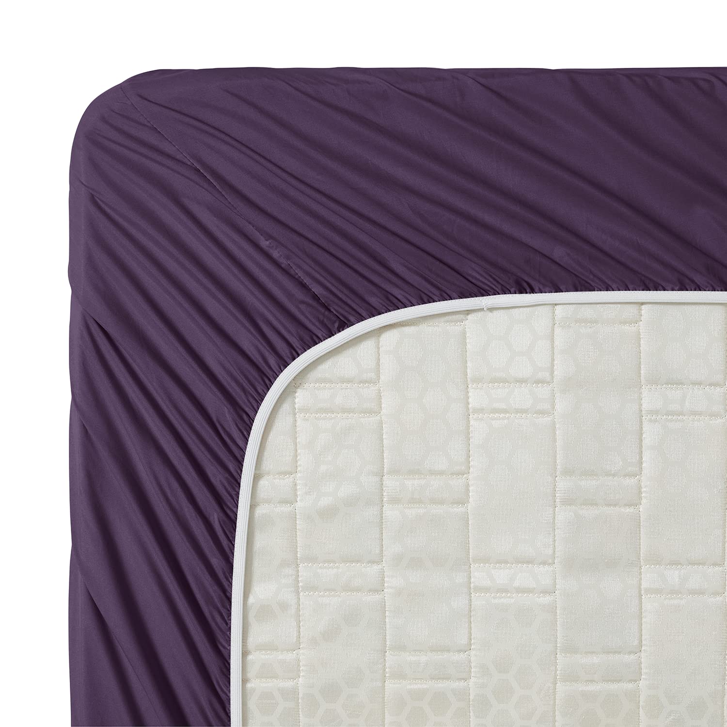 Clara Clark 1800 Premier Series 4Pc Bed Sheet Set - King, Purple Eggplant