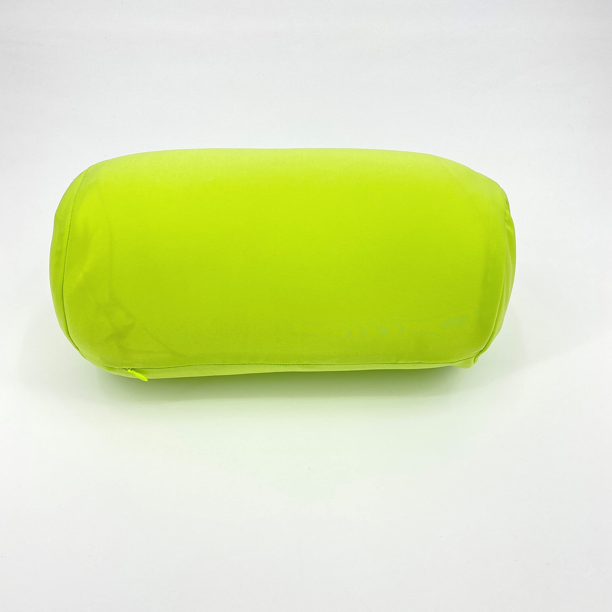 Bookishbunny Microbead Cylinder Bolster Roll Pillow with Removable Zipper Cover (Light Green)