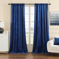 Nemia Navy Blue Velvet Curtains For Bedroom Window, Rod Pocket Thermal Insulated Luxury Vintage Heavy Blackout Curtain Velvet Dr