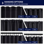 Hiasan Short Black Out Curtains 36 Inch Long, Bathroom Small Window Curtains Rod Pocket & Back Tab Thermal Insulated Halloween D