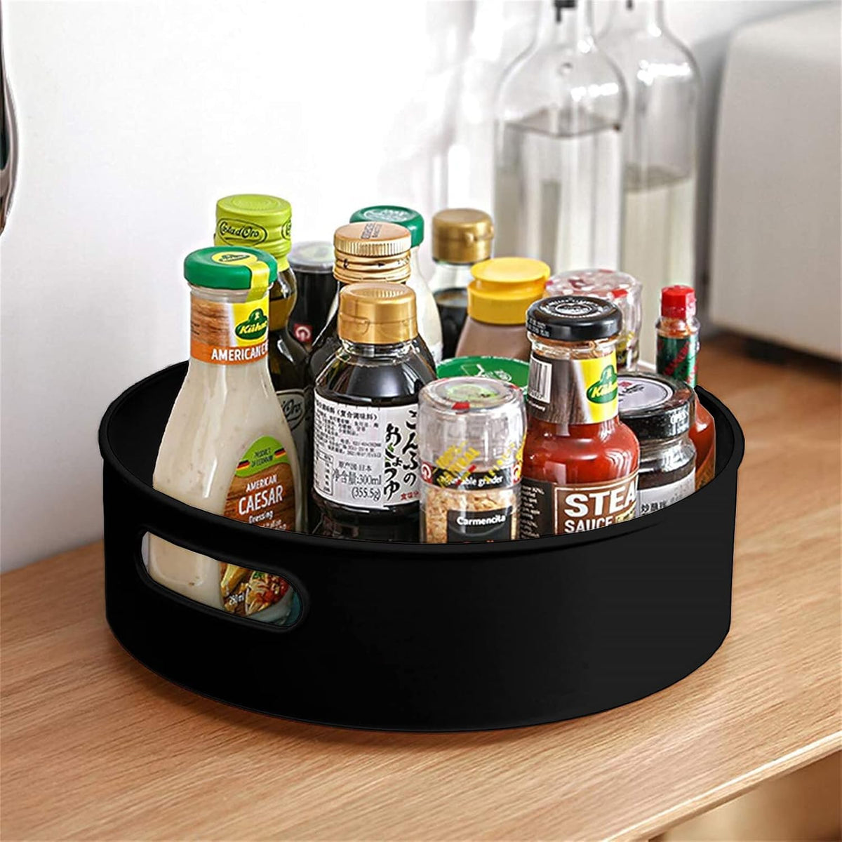 360 Rotating Tray | Round Rotating Tray For Kitchen Countertop Dining Table | Oil Bottle Stand Spice Makeup Medicine Organizer