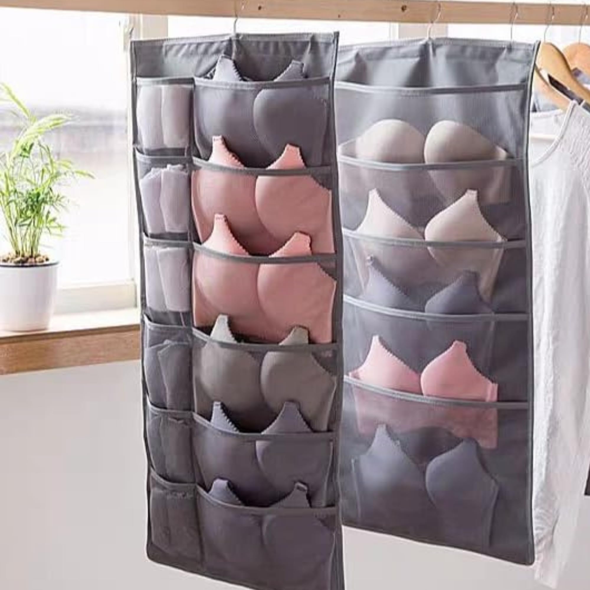 Heda 30Grid Transparent DoubleSided Multifunctional Space Saver Closet Organizer For Socks, Bras, Panties, And Accessories  H