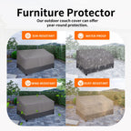 Easy-Going Outdoor Couch Cover, Heavy Duty 3-Seater Patio Sofa Cover, Windproof Outdoor Bench Cover, Durable Patio Furniture Cover (85Wx37Dx35H Inch, Gray/Dark Gray)