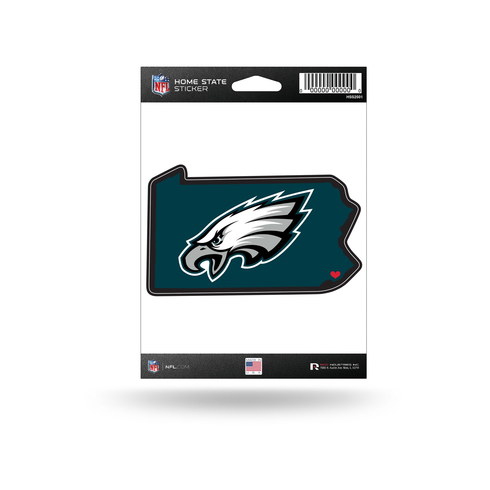 Rico Industries NFL Philadelphia Eagles Home State Sticker