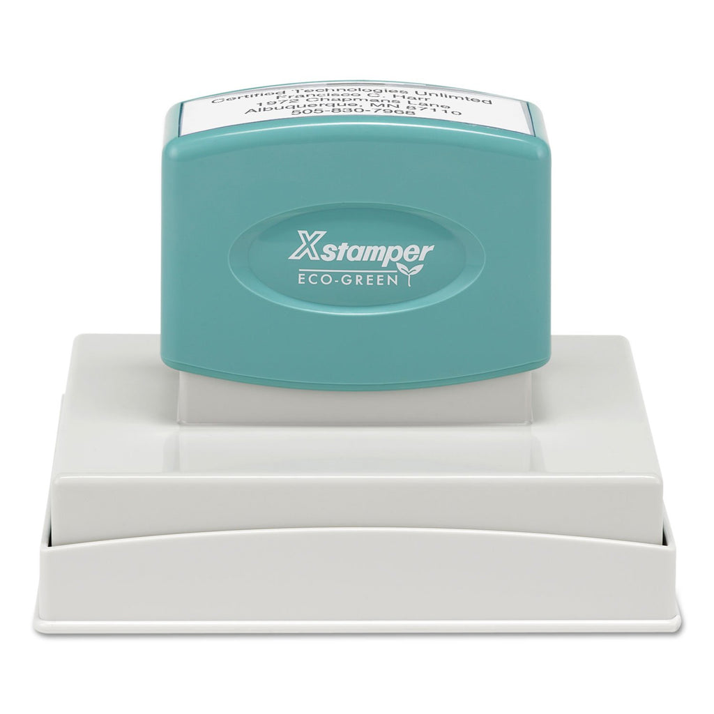 Xstamper Custom Message Stamp, Pre-Inked/Re-Inkable, N28