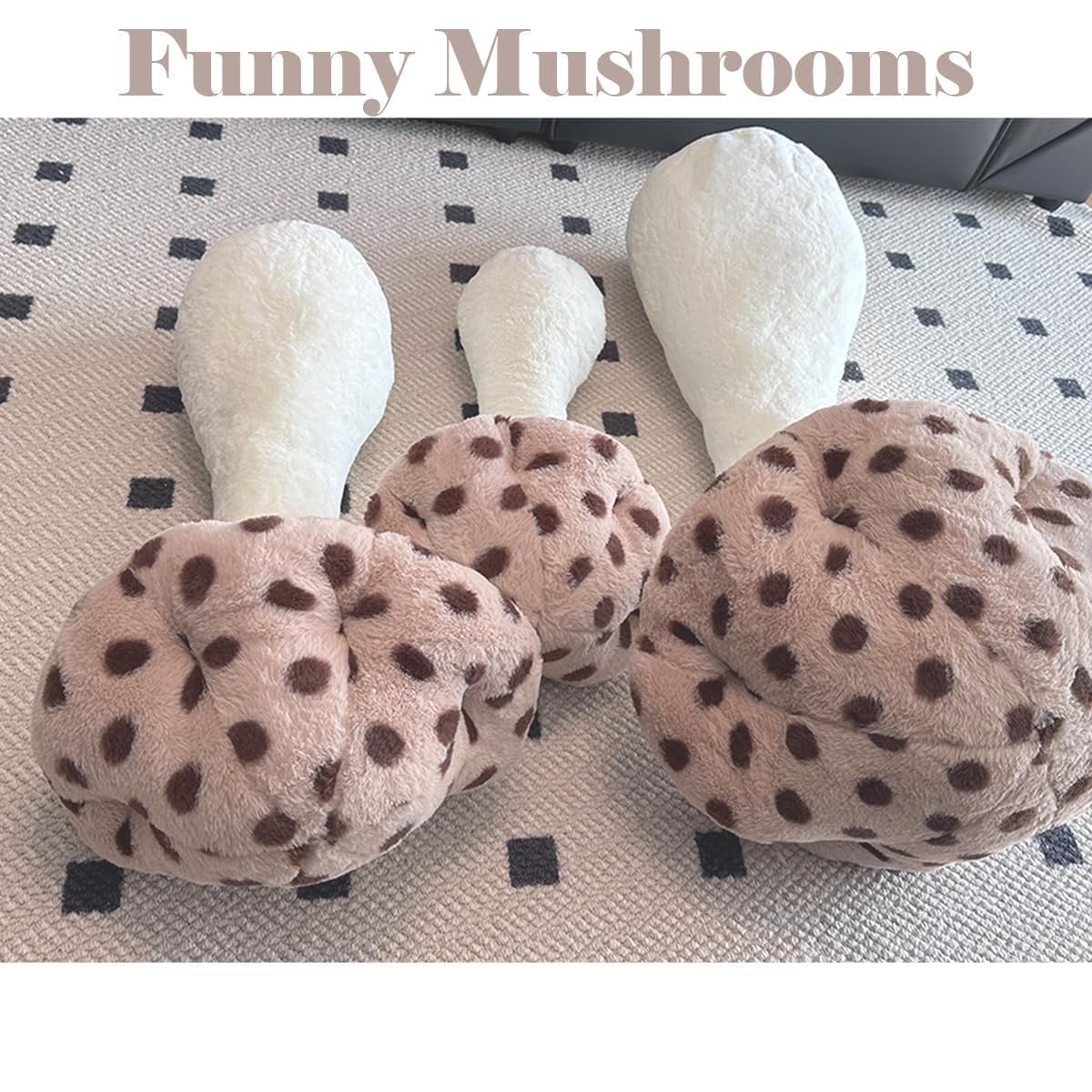 Hofun4U Mushroom Plush Pillow - 30 Inch Mushroom Shaped Stuffed Long Pillow - Mushroom Plush Body Pillow - Christmas Birthday Gi