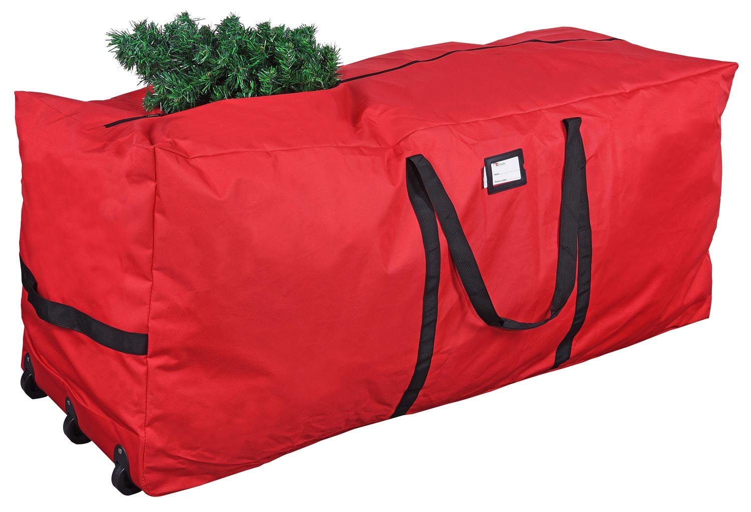 ProPik Christmas Rolling Tree Storage Bag, Fits Up to 9 Ft Tall Disassembled Trees, 28 X 16.5 X 60, Extra Large Heavy Duty Stora