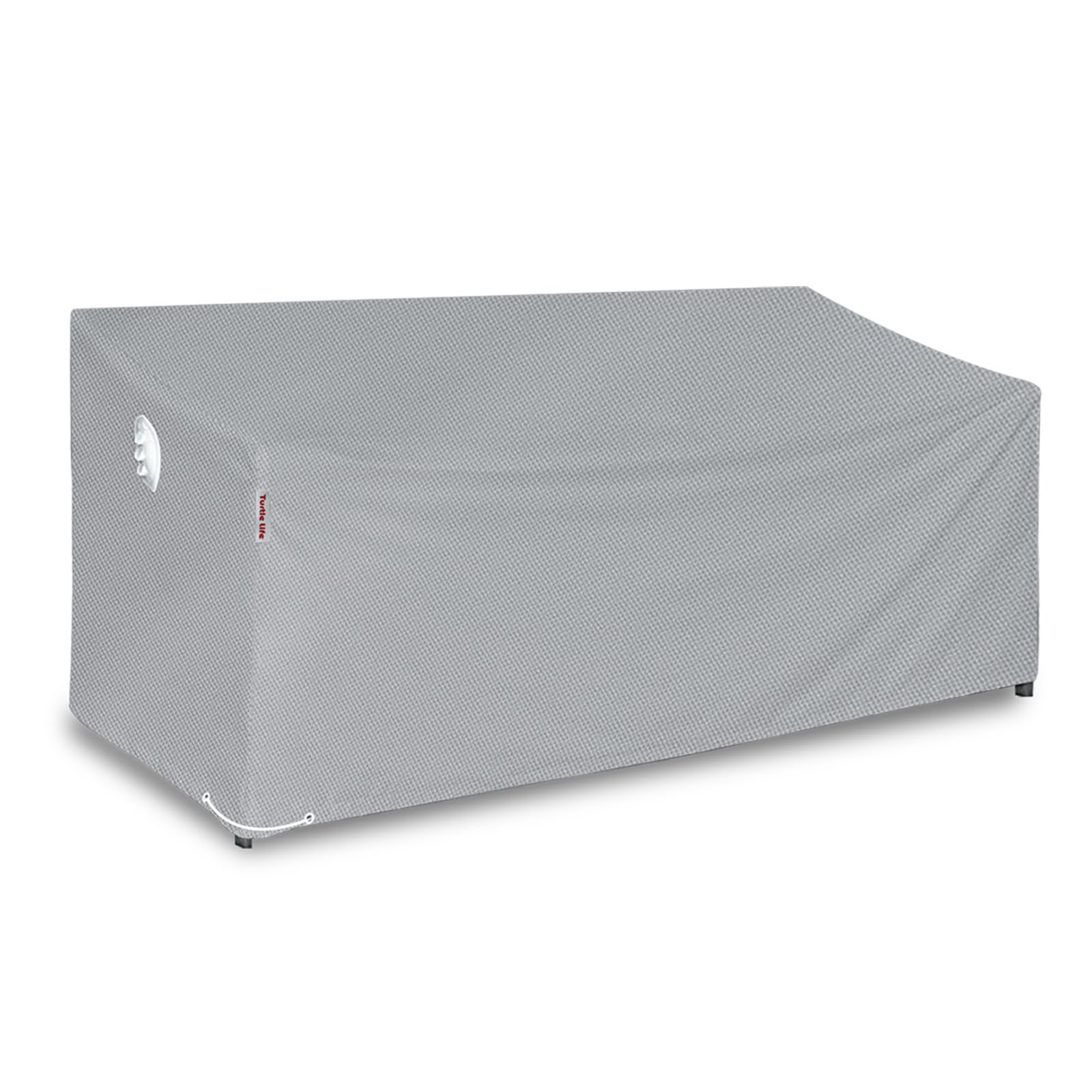 Turtle Life Patio Sofa Cover, Outdoor Heavy Duty Durable Uv Water Resistant Anti-Fading Loveseat Cover With 2 Upgrade Air Vents And 2 Buckles, Gray, 60' W X 35' D X 35' H
