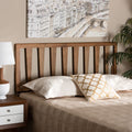 Baxton Studio Duncan Modern and Contemporary Ash Walnut Finished Wood Queen Size Headboard